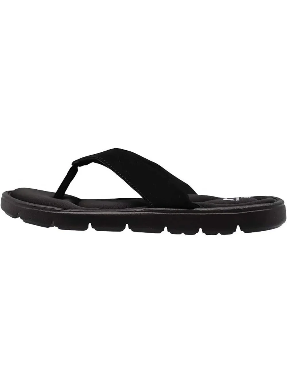 Men's Black Flip Flop Memory Foam Foot Bed Comfort Casual Sandal Slip On Shoes